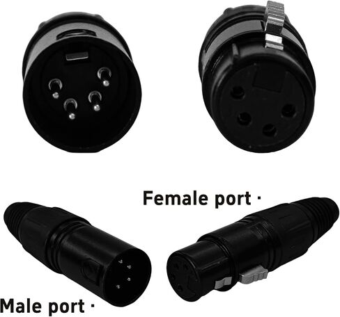 4Pcs 4 Pin XLR Male Plugs Connectors, 4 Pin XLR-M Plug Audio Mic Microphone Connector, Solder Type Replacement M-Plug Audio Socket, Microphone Audio Socket for High Conductivity in Saudi Arabia