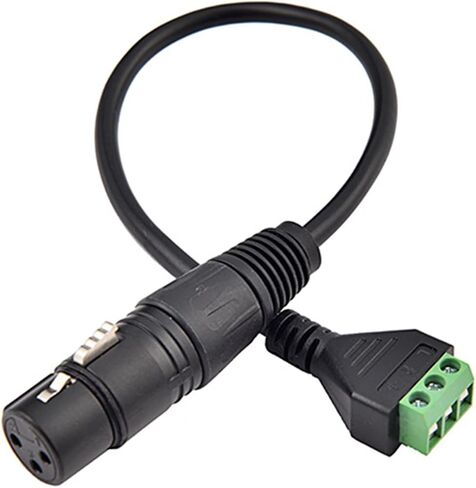 4 PCS XLR Male Connector to 3 Pin Screw Terminal Cable 30CM, Solderless XLR 3-Core Adapter Audio Cable with Screwdriver in Saudi Arabia