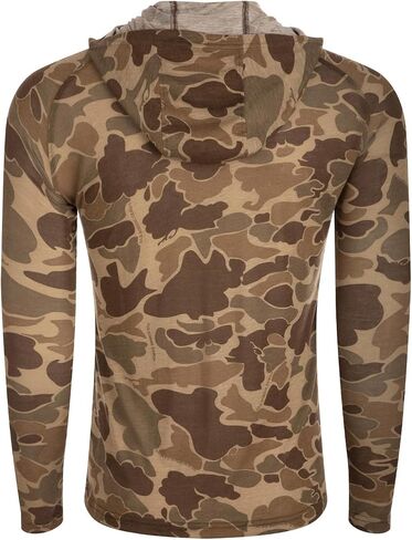 DRAKE Men's Hunter Creek Soft Lightweight Quick-Drying UPF 20 Viscose Long Sleeve Hoodie, 3-Piece Unconstructed Hood in Saudi Arabia