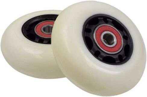 عجلات AlveyTech مقاس 68 مم مع محامل لشفرات Razor RipStik® RipSter وRipStik® RipSter DLX وSole Skate (مجموعة من 2) (محور أحمر للعجلة البيضاء) in Saudi Arabia