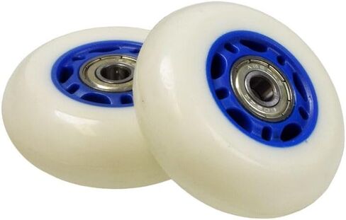 عجلات AlveyTech مقاس 68 مم مع محامل لشفرات Razor RipStik® RipSter وRipStik® RipSter DLX وSole Skate (مجموعة من 2) (محور أحمر للعجلة البيضاء) in Saudi Arabia