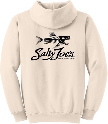 سترة بغطاء للرأس للرجال من SALTY JOES بشعار Skeleton Fish in Kuwait