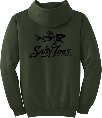 سترة بغطاء للرأس للرجال من SALTY JOES بشعار Skeleton Fish in Kuwait