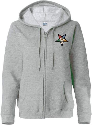 Order of Eastern Star Crest Patch Full Zippered Hoody in Saudi Arabia
