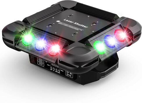 ضوء الرأس المتحرك، مصابيح FODEXAZY DJ 12LEDs 150W R/G/B/W Beam 4-in-1 Strobe Stage Light مع 16CH/64CH DMX512 والصوت المنشط لحفلات الزفاف ديسكو دي جي عيد الميلاد in Kuwait
