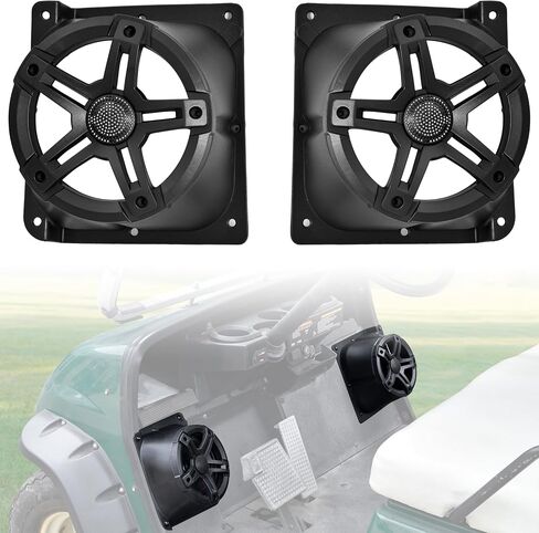 SAUTVS 6.5 بوصة تحت داش كيك مكبر صوت لملحقات Yamaha G14 G16 G19 G20 G22، حامل مكبر صوت أمامي لعربة الجولف القياسية Yamaha G14-G22، يدعم أجهزة مكبر الصوت 6.5 بوصة، قطعتان in Saudi Arabia