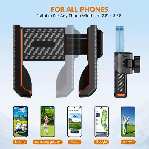 Magnetic Golf Cart Phone Holder, Golf Cart Accessories for Men/Women, 360°Rotation & Super Strong Magnet Keep Phone Safe and in Place. Perfect Golf Gifts & Compatibility with All Phones in Kuwait