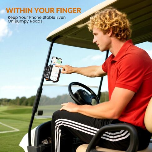 Magnetic Golf Cart Phone Holder, Golf Cart Accessories for Men/Women, 360°Rotation & Super Strong Magnet Keep Phone Safe and in Place. Perfect Golf Gifts & Compatibility with All Phones in Kuwait