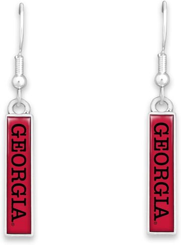 Georgia Bulldogs Nameplate Earrings Silver Jewelry Gift UGA in Saudi Arabia
