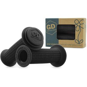 GD - Grip Division New Kids Bike Security Grips with Impact Protection for Balance Bikes, Scooters, and Childrens BMX Bicycle Handlebars (Pair) - Black in Saudi Arabia