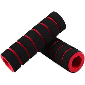 زوج واحد من مقابض المقود الإسفنجية الحمراء غير القابلة للانزلاق للدراجات والدراجات النارية - أغطية قبضة إسفنجية ناعمة ومتينة لركوب الدراجات، وسباقات الطرق، وحماية رافعة الفرامل - أشرطة مقود مريحة، ومقابض in Kuwait
