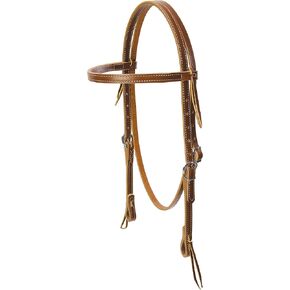 Weaver LeatherWeaver Leather Deluxe Latigo Leather Browband Headstall, Brown in Kuwait