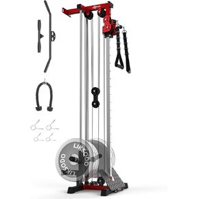 Wall Mount Cable Station, Crossover Machine With 18 Positions Dual Pulley System, LAT Pull Down and Row Machine, High and Low Pulley Stations for Home Gym Fitness Equipment in Saudi Arabia