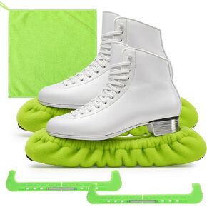 مجموعة هدايا واقيات التزلج من Soulchen ومنشفة، واقيات التزلج على الجليد، أغطية شفرات التزلج الناعمة، واقي الشفرة من أجل هدية التزلج على الجليد والهوكي in Kuwait