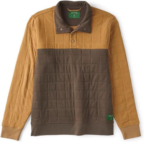 Orvis Battenkill Colorblock Quilted 1/4-Snap Sweatshirt for Men – Cloud-Soft Comfort, Lightweight Warmth, Effortless Layering in Saudi Arabia