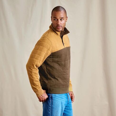 Orvis Battenkill Colorblock Quilted 1/4-Snap Sweatshirt for Men – Cloud-Soft Comfort, Lightweight Warmth, Effortless Layering in Saudi Arabia