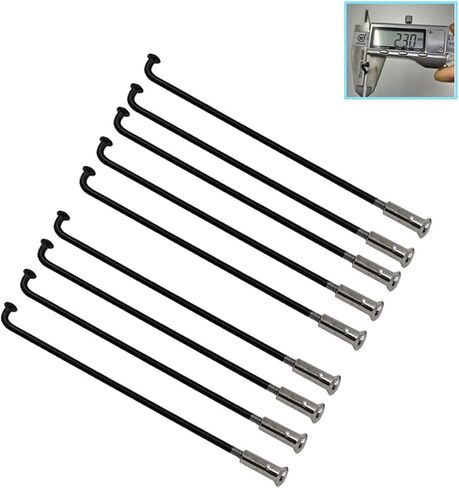 20Pcs 13 Gauge Diameter 2.3 Mm 304 Stainless Steel J-Bend Equal Diameter Cylinder Body Electric Bicycle Spokes for BLDC Hub Motor in Saudi Arabia
