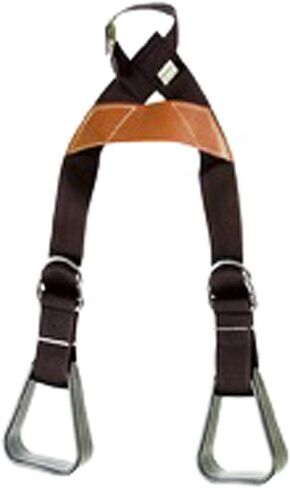 Hilason Western Kid Nylon Leather Buddy Slip-On Stirrups Chestnut in Saudi Arabia