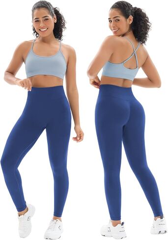Seamless Workout Sets for Women 2 Piece Adjustable Strappy Sports Bra with High Waisted Butt Lifting Leggings Gym Sets in Saudi Arabia