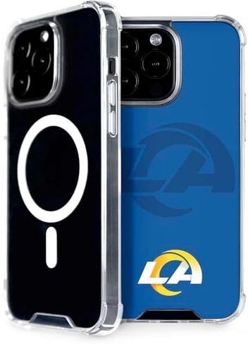 Skinit Phone Case Compatible with MagSafe iPhone 14 Pro Max - Officially Licensed NFL Los Angeles Rams Double Vision Design in Saudi Arabia