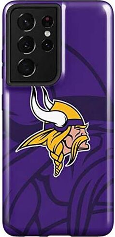 Skinit Pro Phone Case Compatible with Samsung Galaxy S21 Ultra 5G - Officially Licensed NFL Minnesota Vikings Double Vision Design in Saudi Arabia