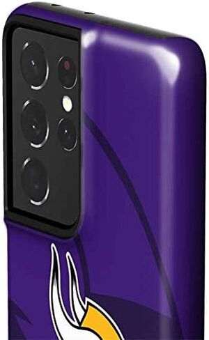 Skinit Pro Phone Case Compatible with Samsung Galaxy S21 Ultra 5G - Officially Licensed NFL Minnesota Vikings Double Vision Design in Saudi Arabia