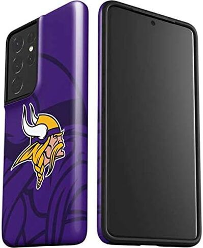 Skinit Pro Phone Case Compatible with Samsung Galaxy S21 Ultra 5G - Officially Licensed NFL Minnesota Vikings Double Vision Design in Saudi Arabia