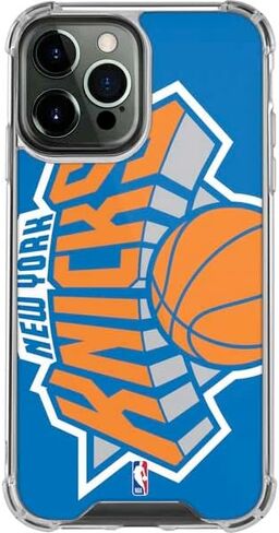 حافظة هاتف Skinit الشفافة متوافقة مع iPhone 15 Pro Max - تصميم شعار كبير مرخص رسميًا من NBA New York Knicks in Saudi Arabia