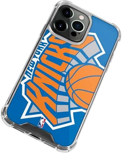 حافظة هاتف Skinit الشفافة متوافقة مع iPhone 15 Pro Max - تصميم شعار كبير مرخص رسميًا من NBA New York Knicks in Saudi Arabia