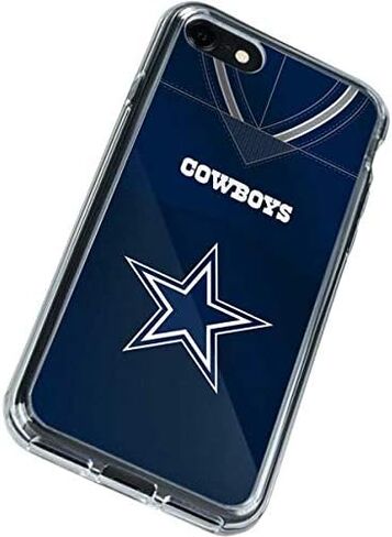 حافظة هاتف Skinit الشفافة متوافقة مع iPhone SE (الجيل الثاني والثالث) - تصميم جيرسي لفريق NFL Dallas Cowboys مرخص رسميًا in Saudi Arabia