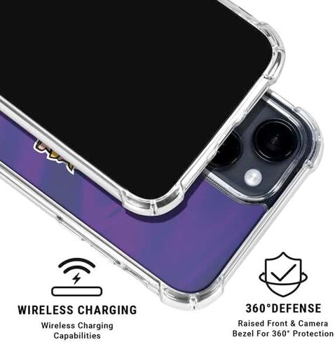 Skinit Clear Phone Case Compatible with iPhone 15 - Officially Licensed NFL Minnesota Vikings Design in Saudi Arabia