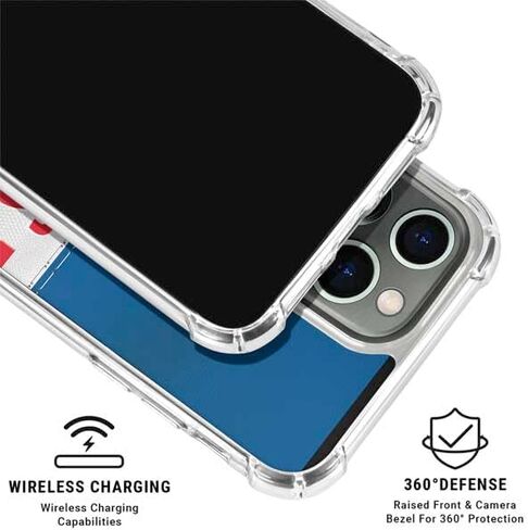 Skinit Clear Phone Case Compatible with iPhone 15 Pro Max - Officially Licensed NFL Buffalo Bills White Striped Design in Saudi Arabia