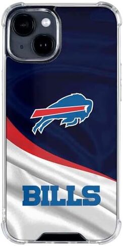 Skinit Clear Phone Case Compatible with iPhone 14 Plus - Officially Licensed NFL Buffalo Bills Design in Saudi Arabia