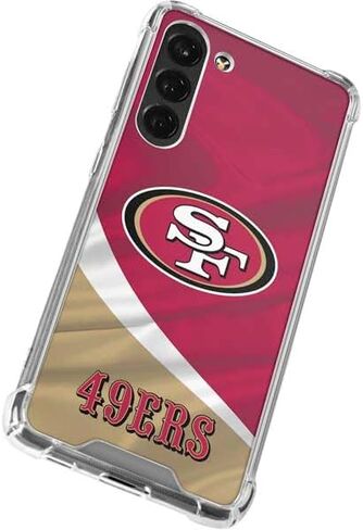 Skinit Clear Phone Case Compatible with Galaxy S24 FE - Officially Licensed NFL San Francisco 49ers Design in Saudi Arabia