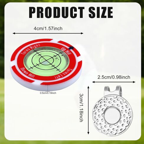 Golf Green Reader, Golf Ball Marker Pin Level Putting Aid with Hat Clip Golf Green Slope Reader with High-Precision Green Reading Aid Golf Accessories in Saudi Arabia