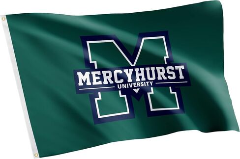 علم جامعة MU من Desert Cactus Mercyhurst - لافتة Lakers مقاس 3 × 5 أقدام، قماش متين للاستخدام الداخلي/الخارجي، تصميم بوليستر 100% (النمط 1) in Saudi Arabia