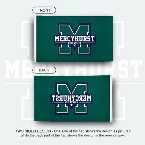 علم جامعة MU من Desert Cactus Mercyhurst - لافتة Lakers مقاس 3 × 5 أقدام، قماش متين للاستخدام الداخلي/الخارجي، تصميم بوليستر 100% (النمط 1) in Saudi Arabia