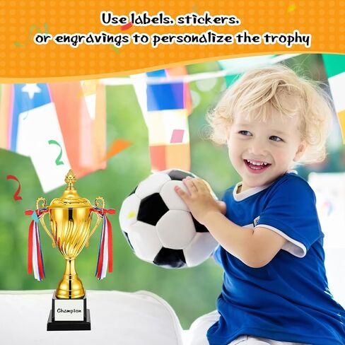 4 قطع من أكواب الكأس الكبيرة من Inbagi مقاس 35.56 سم، جائزة الكأس الذهبية للكبار، هدايا لحفلات كرة القدم لرياضات الجولف، دوري كرة السلة، بطولات الفريق، هدايا الحفلات والمهرجانات in Saudi Arabia