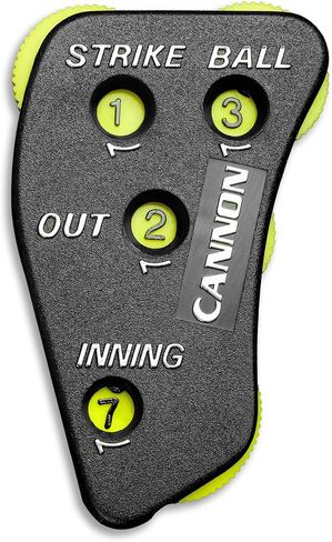 Cannon Sports 4 Wheel Umpire Indicator - Optic Yellow Dials for Counting Strikes, Balls, Outs, Innings - Essential Softball Baseball Umpire Clicker in Saudi Arabia