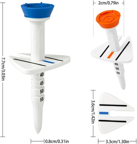 4Pcs/Set Golfs Tees for Golfs Driver Training ABS Golfs Tees Low Resistance More Distance Consistent Height Tees in Saudi Arabia