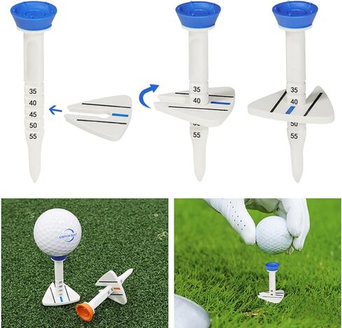4Pcs/Set Golfs Tees for Golfs Driver Training ABS Golfs Tees Low Resistance More Distance Consistent Height Tees in Saudi Arabia