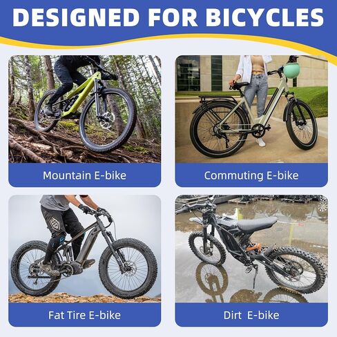 6 Pistons Hydraulic Brakes for Ebike, Hydraulic Brake Kit for E-bike MTB Mountain Bike, Electric Bike Pre-Bled Brake Set, 2-Pin Waterproof Power-Off Sensor Connectors, 203mm Brake Disc Rotors in Saudi Arabia
