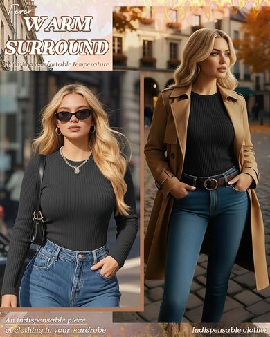 4 Pack Women's Plus Size Long Sleeve Thermal Shirts Cotton Crew Neck Fleece Lined Tops Slim Fit Winter Undershirt in Saudi Arabia