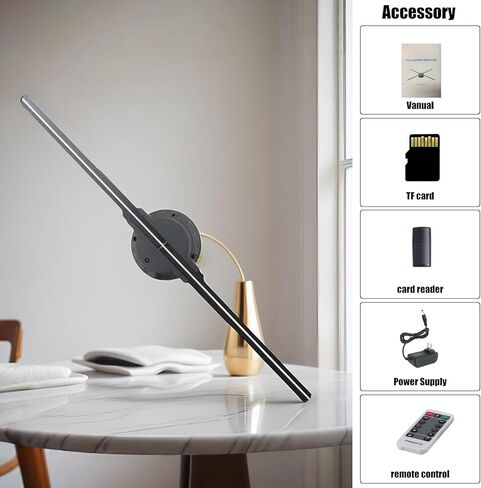 3DhologramFan 19.7 بوصة شاشة عرض إعلانية ثلاثية الأبعاد HD LED شجرة عيد الميلاد ثلاثية الأبعاد لعيد الميلاد والهالوين والأعمال التجارية والمتجر والعطلات 50 سم ثلاثية الأبعاد مع 1500 مكتبة فيديو in Kuwait