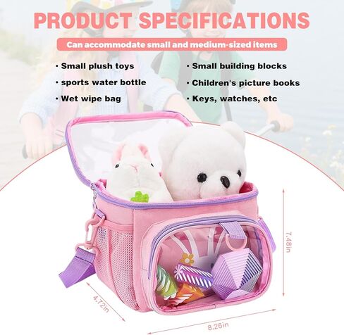 Kids Bike Basket, Bicycle Basket Front for Boys Girls, Small Bike Bag for Child, Cute Bike Accessories, Waterproof Fabric & Detachable Shoulder Strap, Easy to Install in Saudi Arabia
