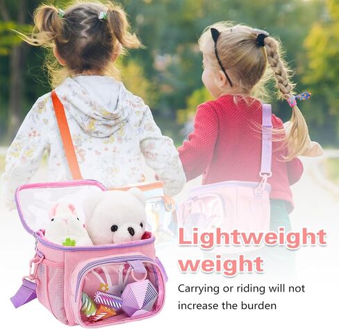 Kids Bike Basket, Bicycle Basket Front for Boys Girls, Small Bike Bag for Child, Cute Bike Accessories, Waterproof Fabric & Detachable Shoulder Strap, Easy to Install in Saudi Arabia