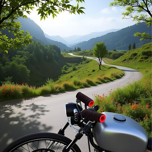 زوج واحد من مقابض المقود الإسفنجية الحمراء غير القابلة للانزلاق للدراجات والدراجات النارية - أغطية قبضة إسفنجية ناعمة ومتينة لركوب الدراجات، وسباقات الطرق، وحماية رافعة الفرامل - أشرطة مقود مريحة، ومقابض in Kuwait