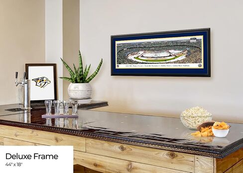 2020 NHL Winter Classic, Dallas Stars vs Nashville Predators - 44x18-inch Double Mat, Deluxe Framed Picture by Blakeway Panoramas in Saudi Arabia
