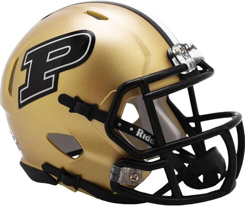 Purdue Boilermakers 2023 Gold Revolution SPEED Mini Football Helmet - New in Riddell Box in Saudi Arabia