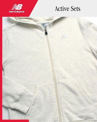 سويت شيرت للفتيات من New Balance - هوديس بسحاب من الصوف عالي الأداء للفتيات - قمصان رياضية مريحة وخفيفة الوزن (7-16) in Saudi Arabia